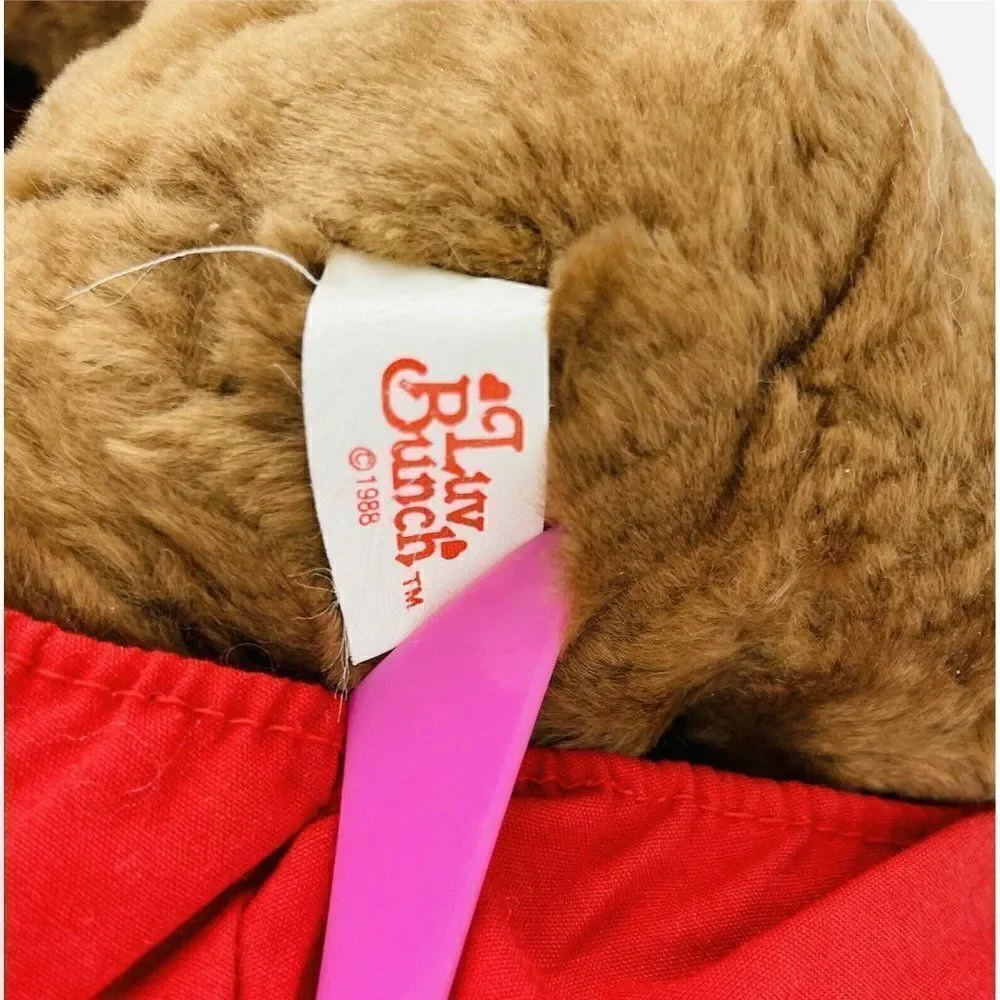 RARE Vtg 1988 Luv Bunch Moose Plush Mooseheart Red Ramblers Sunglasses Shorts